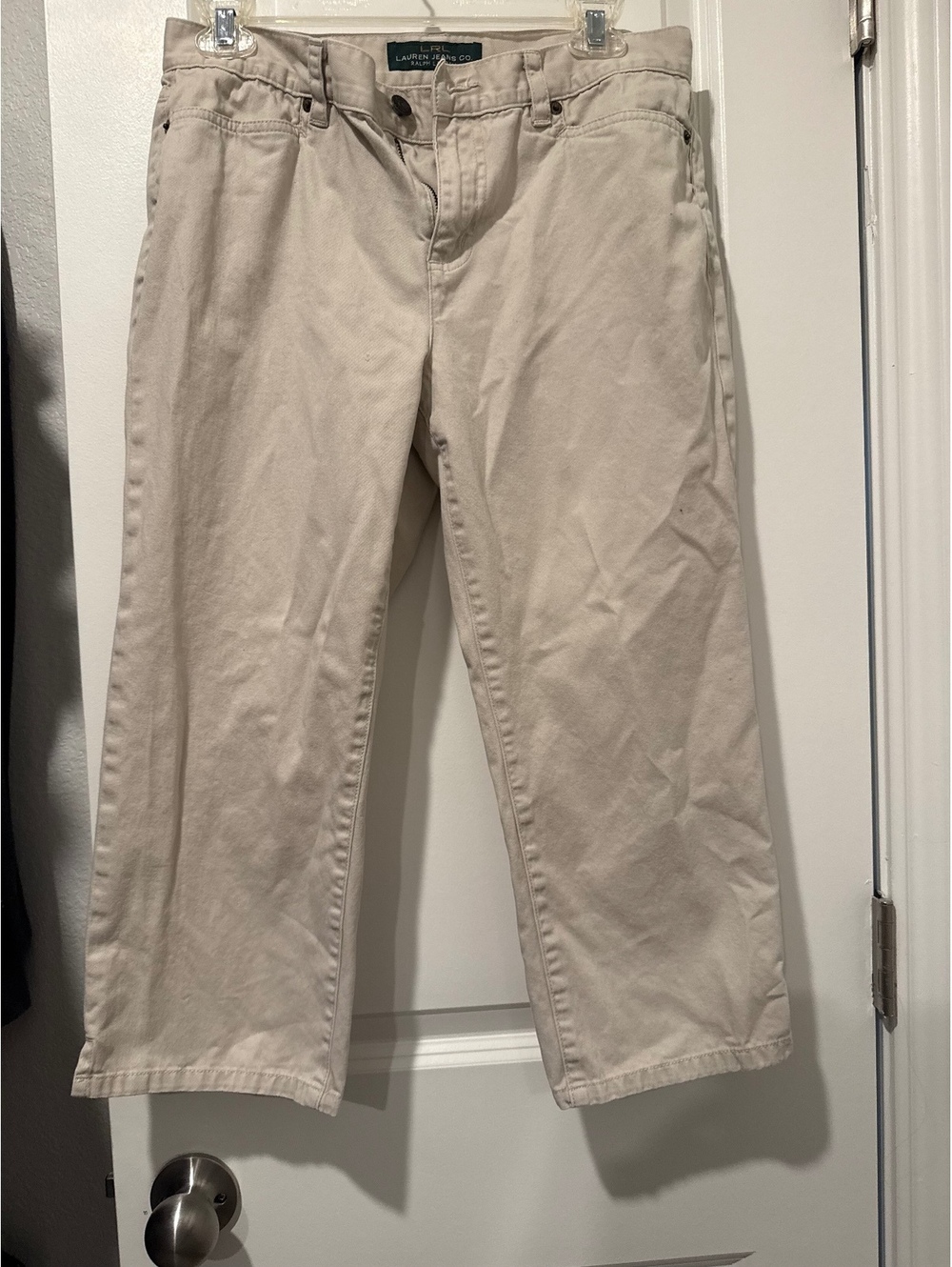 Lauren Jeans Co. Ralph Lauren Women's Beige Cotton Pants Size 6
